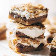 Smores bars stacked