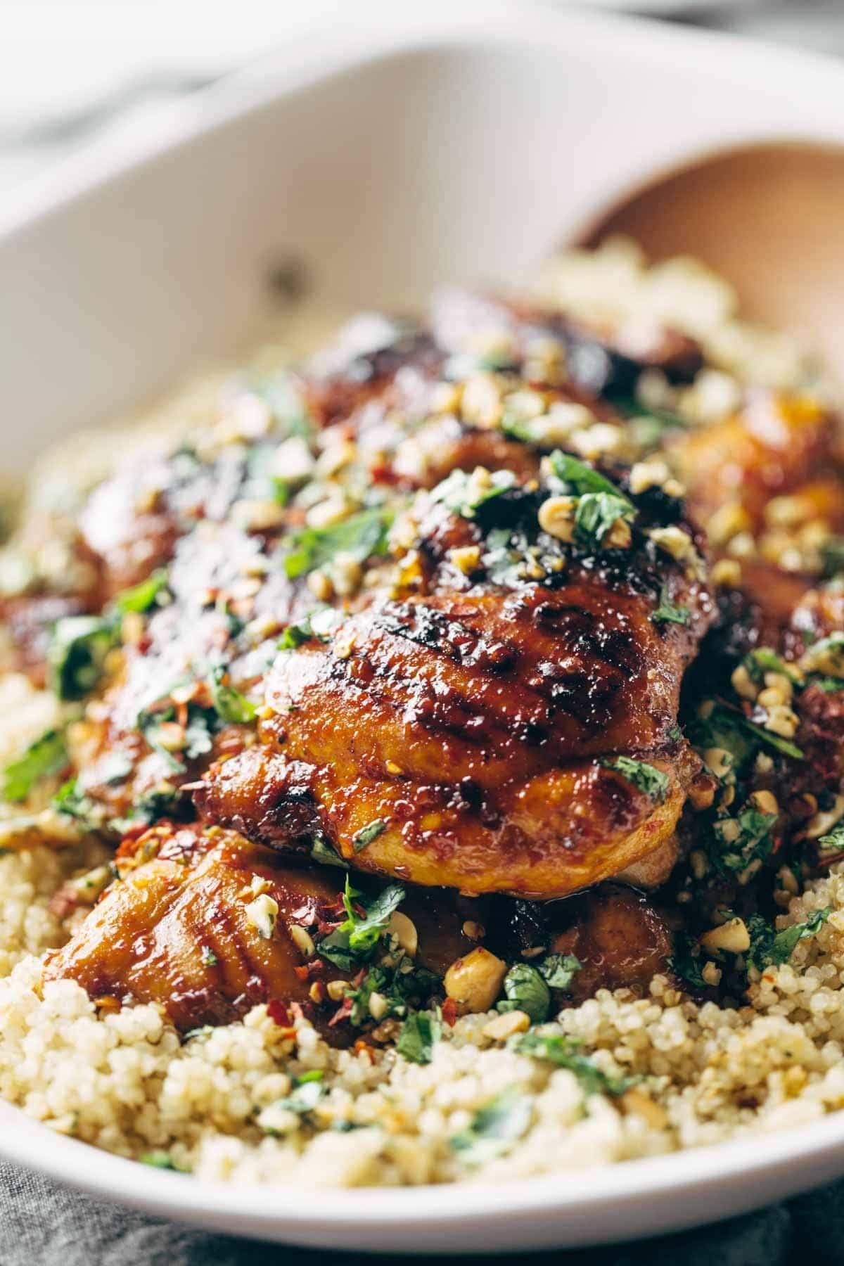 chicken with quinoa and cilantro