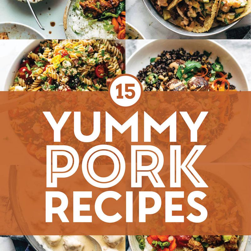 Pork recipes in a collage.